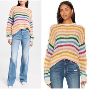 MOTHER The Biggie Jumper Sweater.Pocket Full of Rainbows. Size Small.